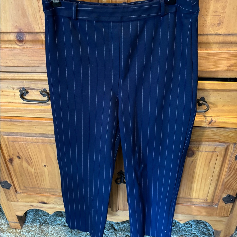 Jones New York Navy Pinstripe Pants